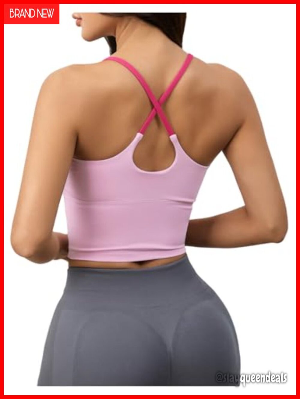 Built in Bra Tank Top Racerback Longline Workout Yoga Gym Fitness